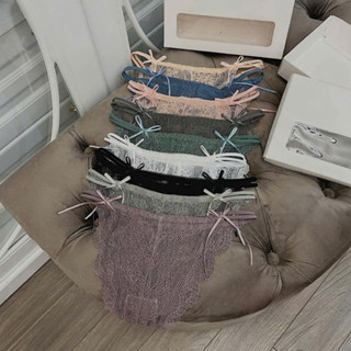  Set 10 Quần Lót Nữ Ren Họa Tiết Tim Thắt Nơ Hông Sexy Điệu Đà Yuki Store 2824 