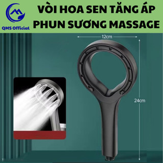 Vòi hoa sen tăng áp, đầu vòi phun sương siêu mạnh chất liệu nhựa ABS siêu bền bỉ