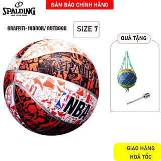 Quả bóng rổ Spalding NBA Graffiti số 7 - Tặng kim và túi lưới đựng bóng