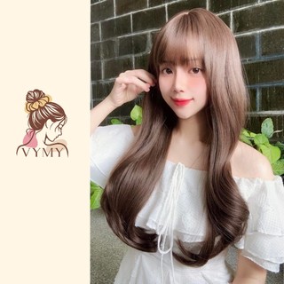 Tóc nguyên đầu xoăn dợn có mái 50-60cm CC93 - Tóc Giả Cao Cấp VyMy