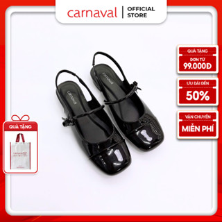 Giày Sục Nữ Quai Hậu Da Bóng Sang Trọng, Mũi Vuông Thời Trang Carnaval, Dễ Phối Đồ - VS122