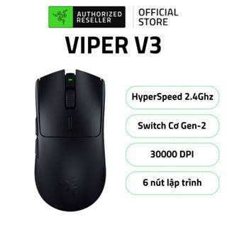 Chuột Gaming Razer Viper V3 | HyperSpeed Wireless 2.4Ghz | 30000 DPI | Switches Gen-2 | 750 IPS | 6 Nút Lập Trình | 82g