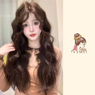 Tóc giả nguyên đầu dệt kim cao cấp dáng xù hippie 2 mái - Tóc Giả Cao Cấp VyMy