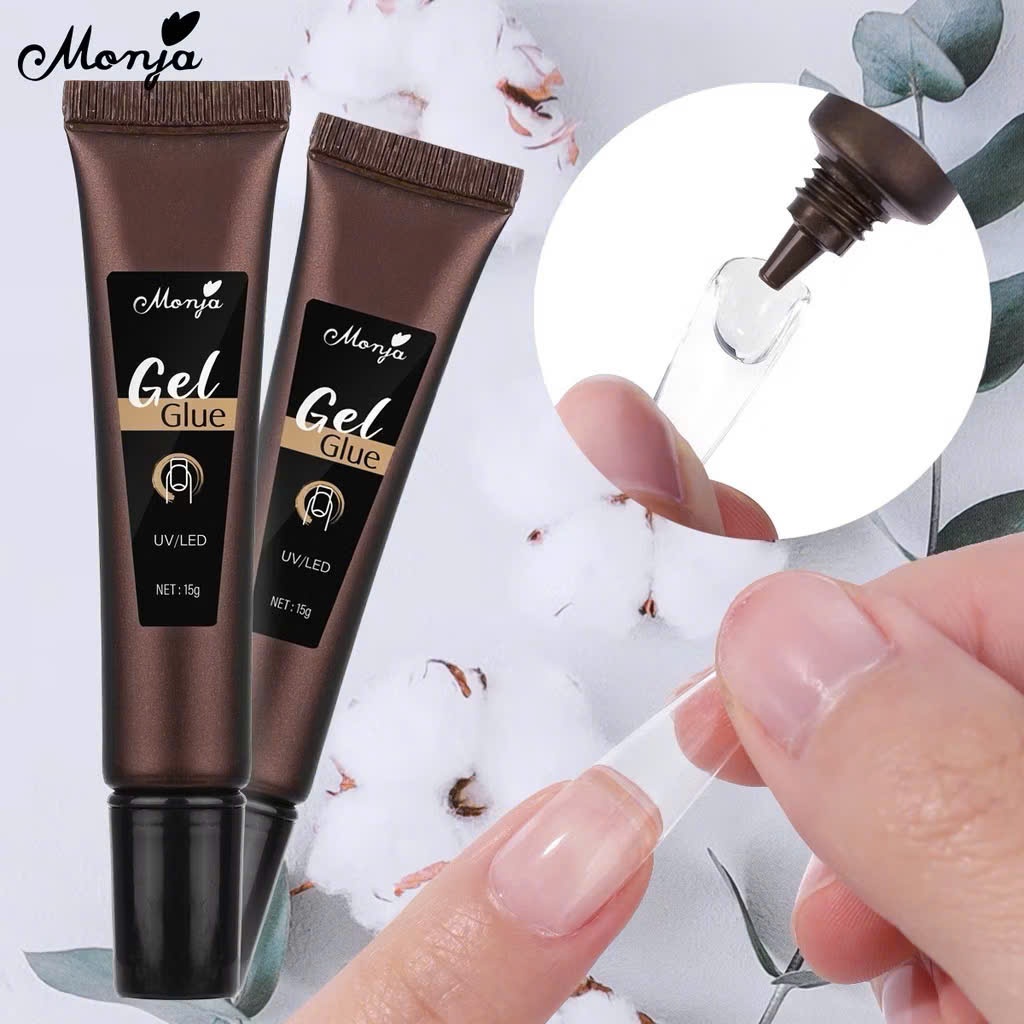 Gel úp móng Monja 15g gel dán móng (Chai) làm móng học nail