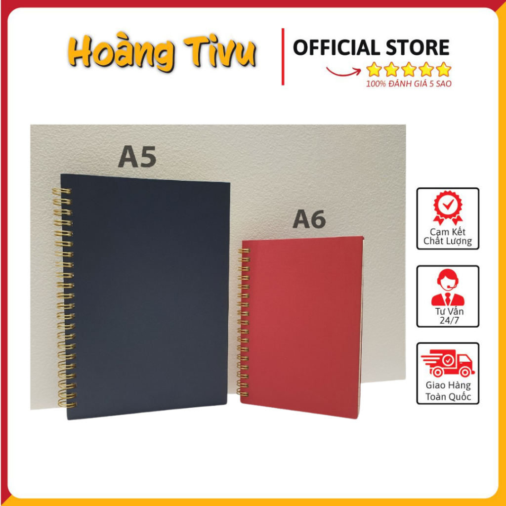 Sổ Tay Bìa Bồi Giấy Mỹ Thuật Cao Cấp A5 - Ruột Giấy Fort 100gsm