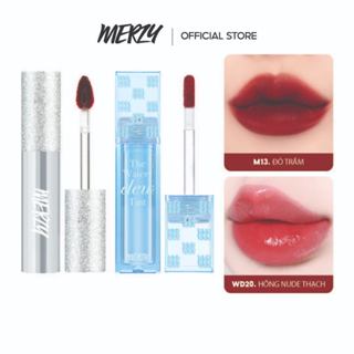 Combo Son Lì Vỏ Bạc Merzy The Glam Mellow Tint 4g + Son Tint Bóng Merzy The Watery Dew Tint 4g