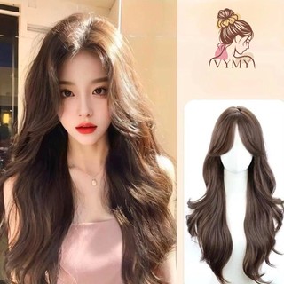Tóc giả nguyên đầu xoăn lơi 2 mái ngôi ziczac - Tóc Giả Cao Cấp VyMy