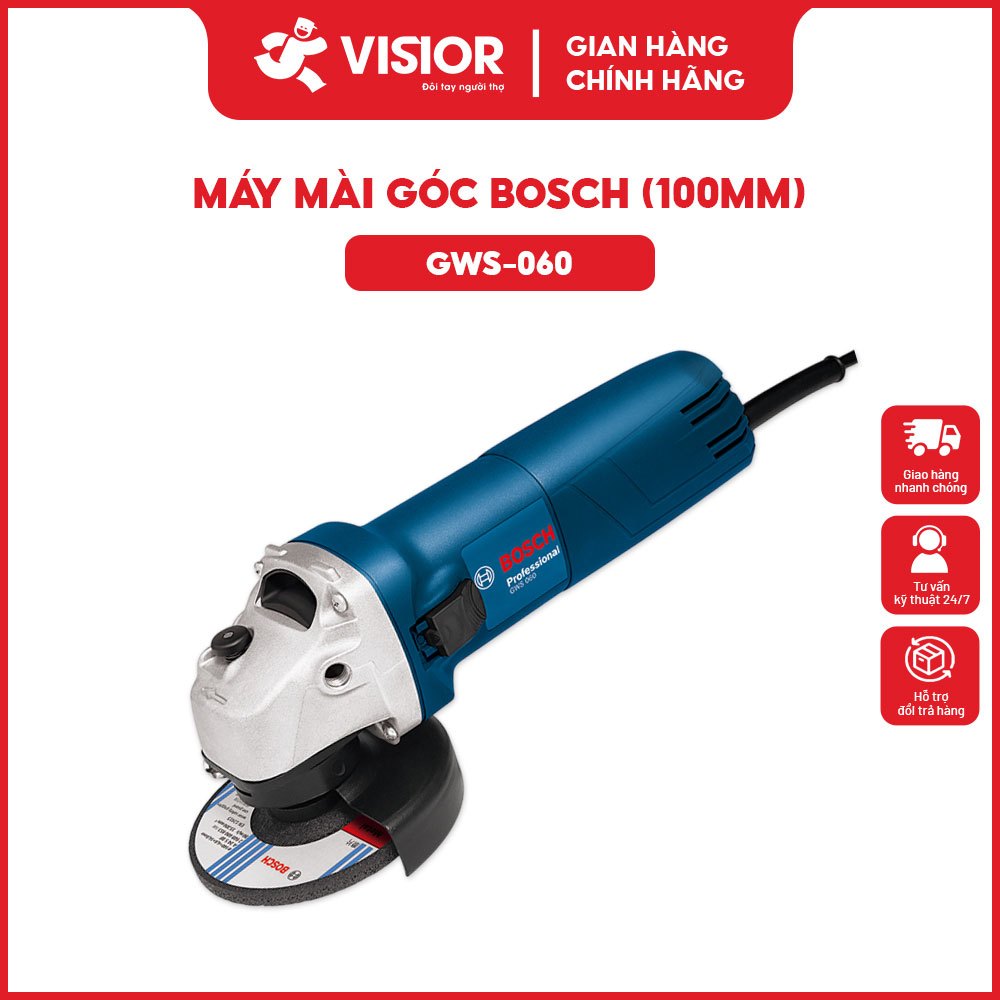 MÁY MÀI ĐIỆN GÓC BOSCH GWS 060 - CÔNG SUẤT 670W, ĐÁ MÀI 100MM