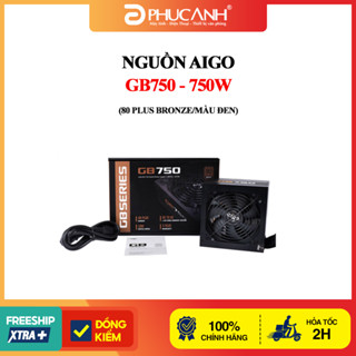  Nguồn AIGO GB750 - 750W  80 Plus Bronze Màu Đen  