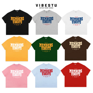 Áo Thun Local Brand VIBESTU "Only Members" Áo Thun Boxy Form Rộng Unisex 250Gsm  Cotton