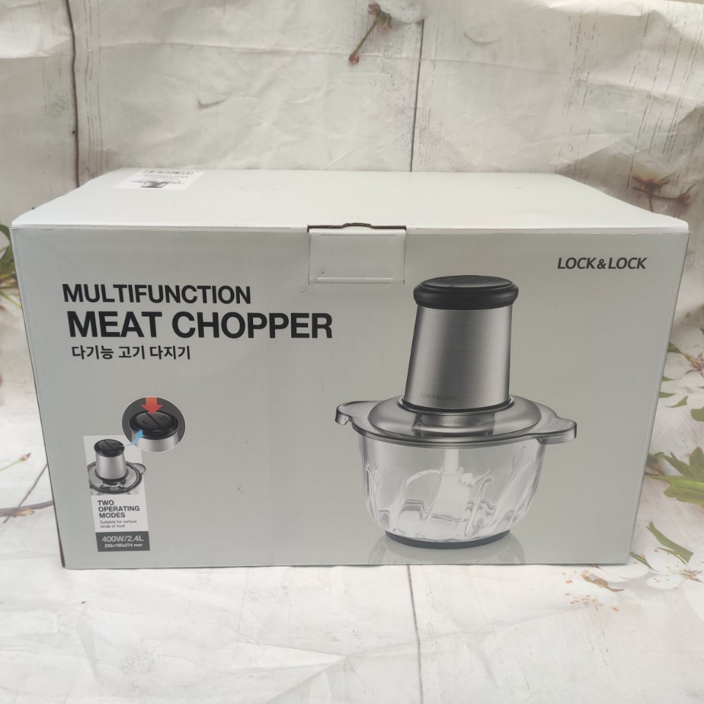 Máy Xay Thịt Cao Cấp Lock&Lock Meat Chopper EJM186SLV - 2,4L - Hàng Chính Hãng- 2 Chế Độ Xay
