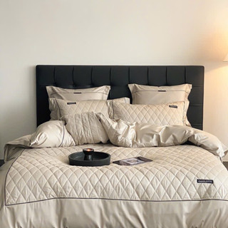 Bộ Chăn Ga Gối TenCel 100S Cao Cấp. Set 4 Món Gồm: 2 Vỏ Gối Trần, 1 Ga trải Giường, 1 Chăn Trần Bông Có Khoá