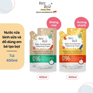 Nước Rửa Bình Sữa Và Đồ Dùng Em Bé BZU BZU Túi Refill 400ml Thuần Thực Vật