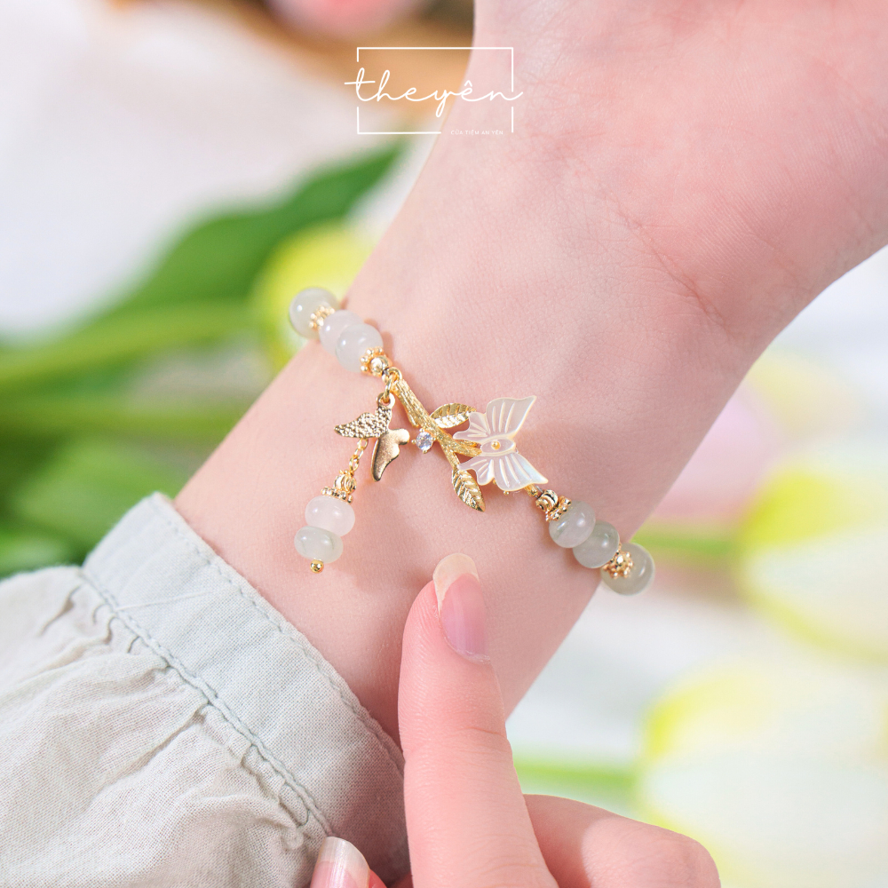 Nabi - Vòng tay Điệp Vũ - Ngọc Bích Hetian - Thu Hút Vượng Khí Mang Lại May Mắn Và Bình An