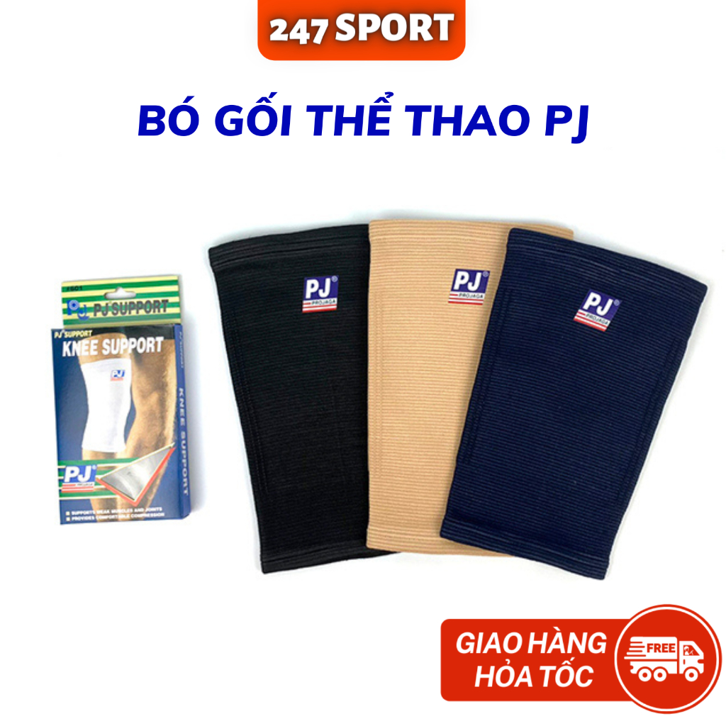 Bó gối thể thao PJ 601 bảo vệ gối bong gân bó sát gân cơ co giãn hỗ trợ tập Gym, Yoga, Thể Thao