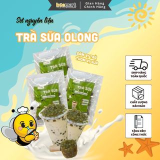  Set tự pha Trà sữa ô long nhài Full Topping Nhà Bee - Thành phẩm 5-6 cốc 