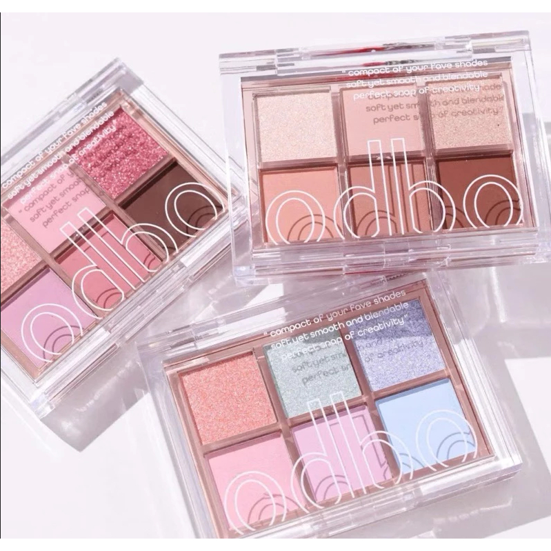 [ODBO] Bảng Mắt ODBO 6 Ô Nhũ Lì, Trong Suốt Signature Eyeshadow Palette (OD276) Cao Cấp