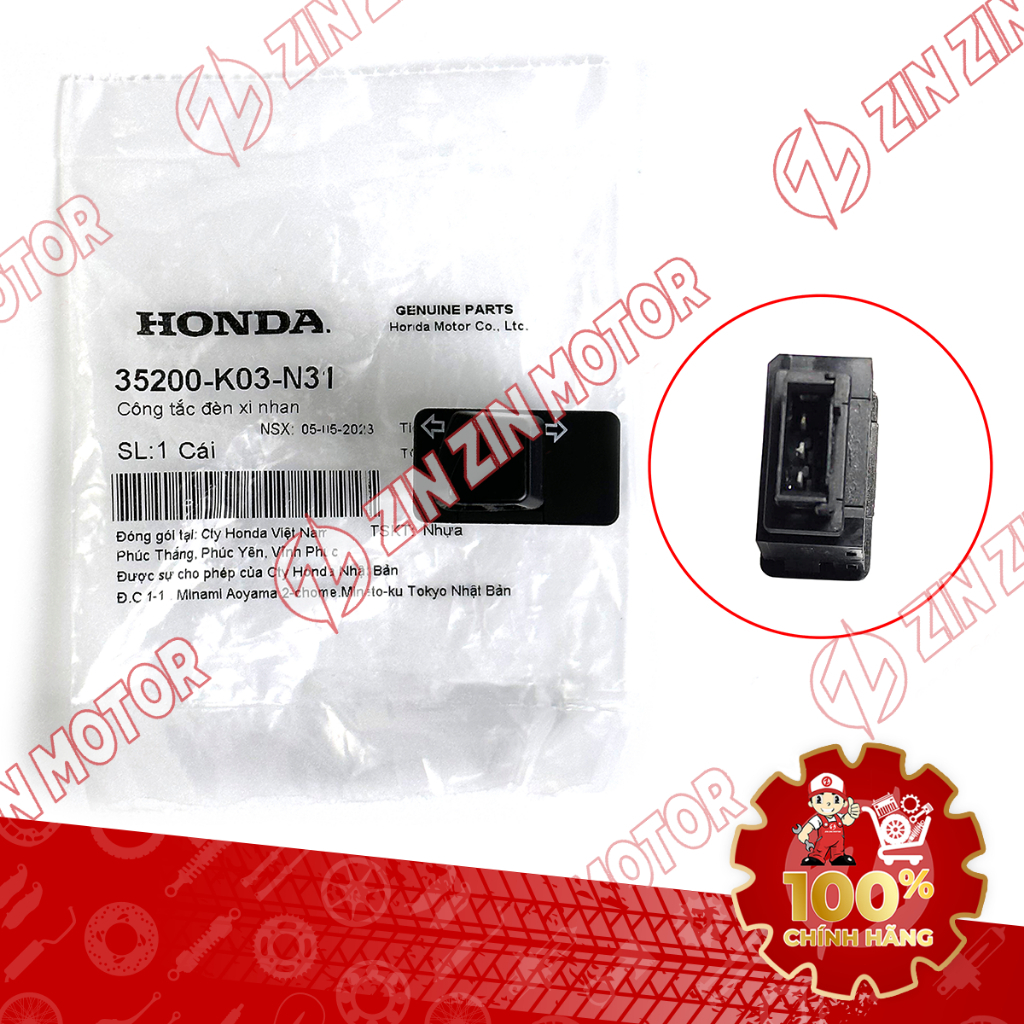 Nút Công Tắc Xi Nhan Wave RSX 2019 2020 2021 2022 2023 35200-K03-N31 Chính Hãng - ZZM