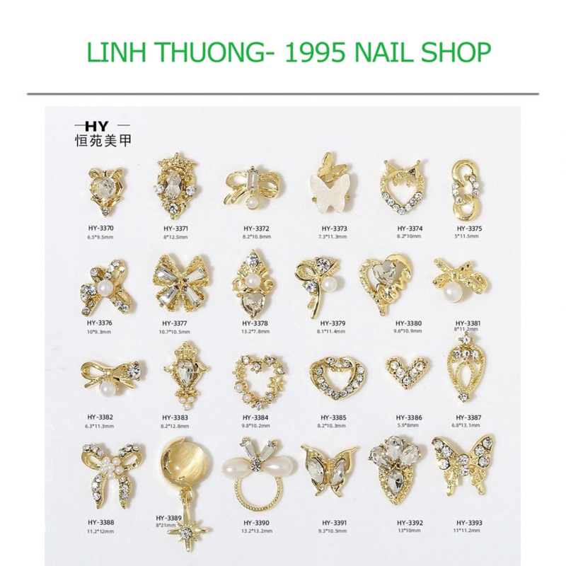 Charm đính móng mã 33, charm nail đính móng