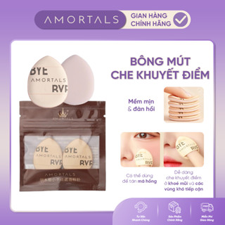 Bộ 2 Bông Mút Mini Amortals – Tán Kem Nền, Che Khuyết Điểm Chi Tiết, Mềm Mịn