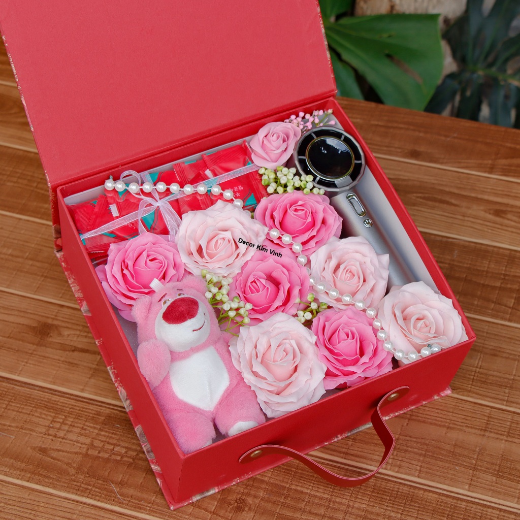 Hộp Quà Hộp Hoa QUA23 Quà Tặng Ý Nghĩa 8/3, Sinh Nhật, Valentine