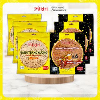 Bộ 6 Bánh tráng nướng Mikiri vị Dừa vị Ruốc các loại - Đường kính bánh ~20cm