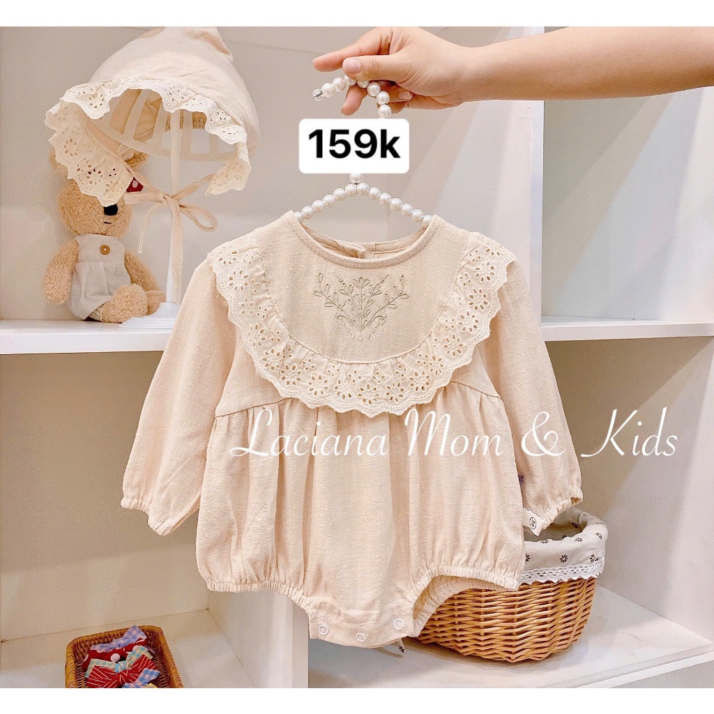 B91 Body Suit Bèo Tiểu Thư Be Xinh Xắn Cho Bé Gái Laciana