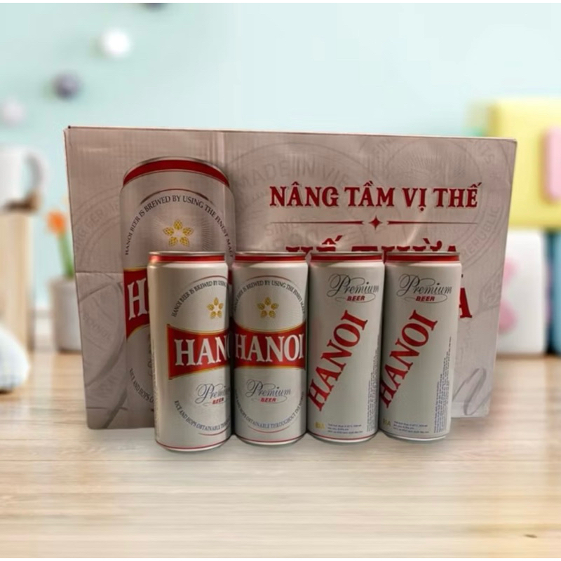 Thùng 24 Lon Bia Hà Nội Premium-HABECO 330ml/lon