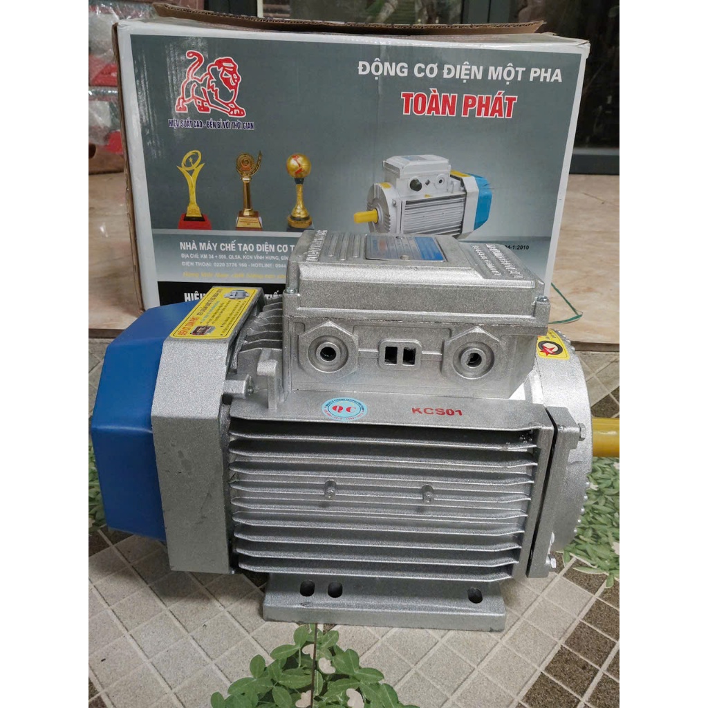 Motor kéo Toàn Phát 1.5 kw, 2Hp (2 ngựa), 1 pha 220v, tua 1400 vòng/phút, bảo hành chính hãng 12 thá