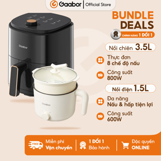  【Combo Sales  Gaabor 57 Nồi chiên không dầu 3.5L AF-35M02A và Nồi điện đa năng 1.5L GR-N15A 