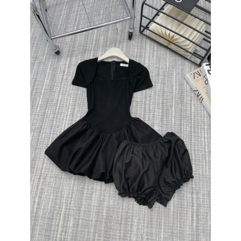 Đầm bí dáng bồng tiểu thư form xòe, váy nữ xinh cổ U dáng ngắn tay ngắn - 25 Store | BigBuy360 - bigbuy360.vn