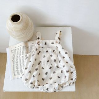 Body Suit Yếm Nhung Hoạ Tiết Gấu Cao Cấp Cho Bé (Từ 3-24 Tháng) - LACIANA - BS006