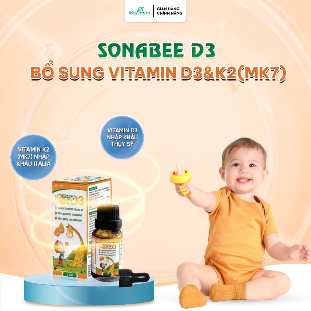 Sonabee D3 – Bổ sung Vitamin D3 + Vitamin K2