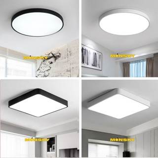 Đèn ốp trần MONSKY XENIA kiểu dáng vuông tròn dùng kèm bóng led 3 chế độ màu ánh sáng