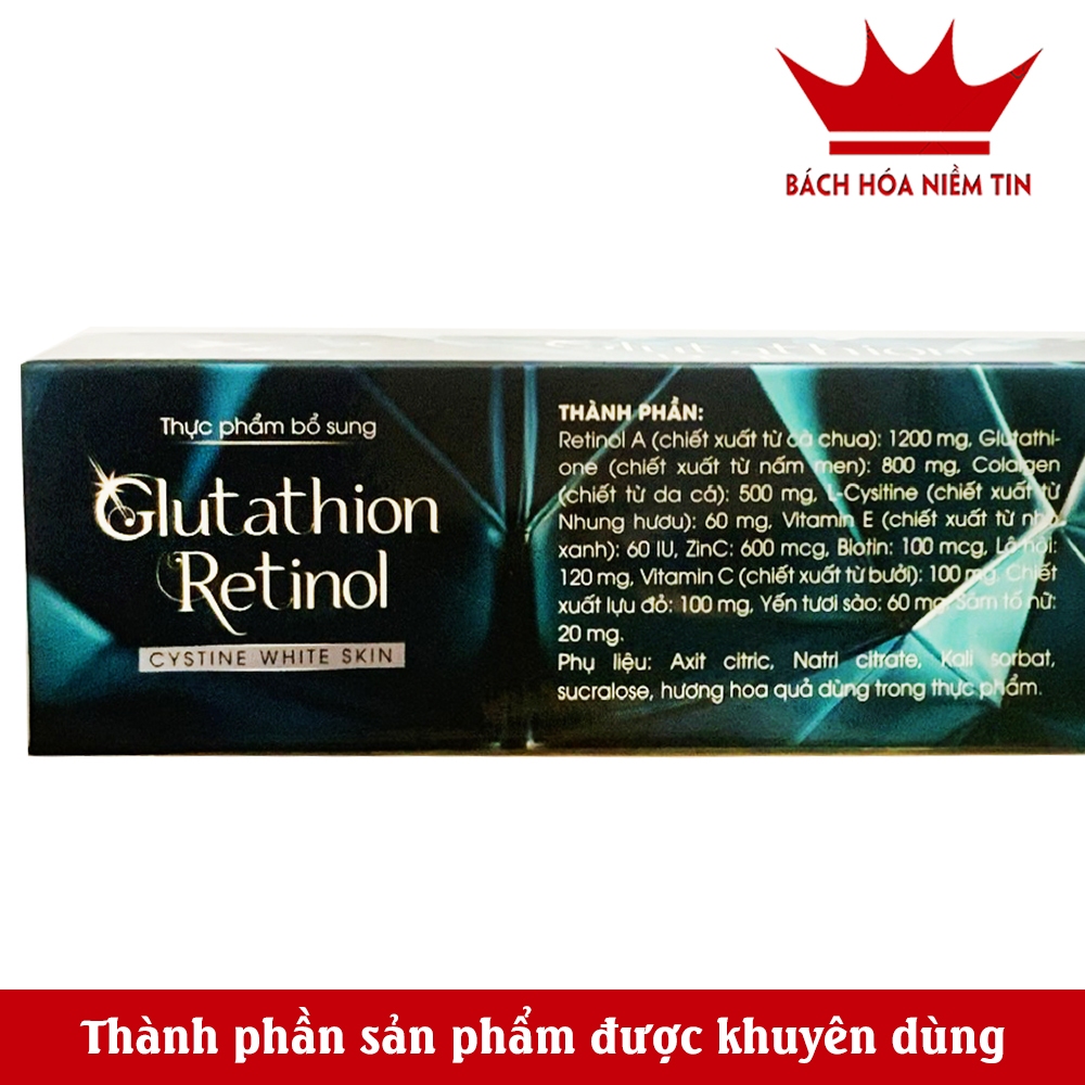 Sủi Glutathion Retinol  - Tuýp 20 viên