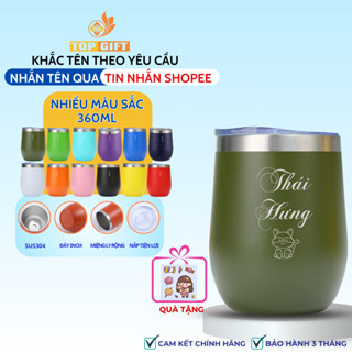 Cốc giữ nhiệt TopGifts C360 dung tích 360ml cute trẻ trung khắc tên theo yêu cầu