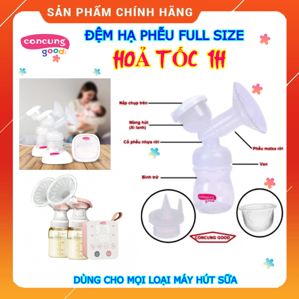 (HoảTốc1h) Phụ kiện máy hút sữa Con Cưng Good DP Comfort Plus chính hãng - Van silicon, Xilanh Silic