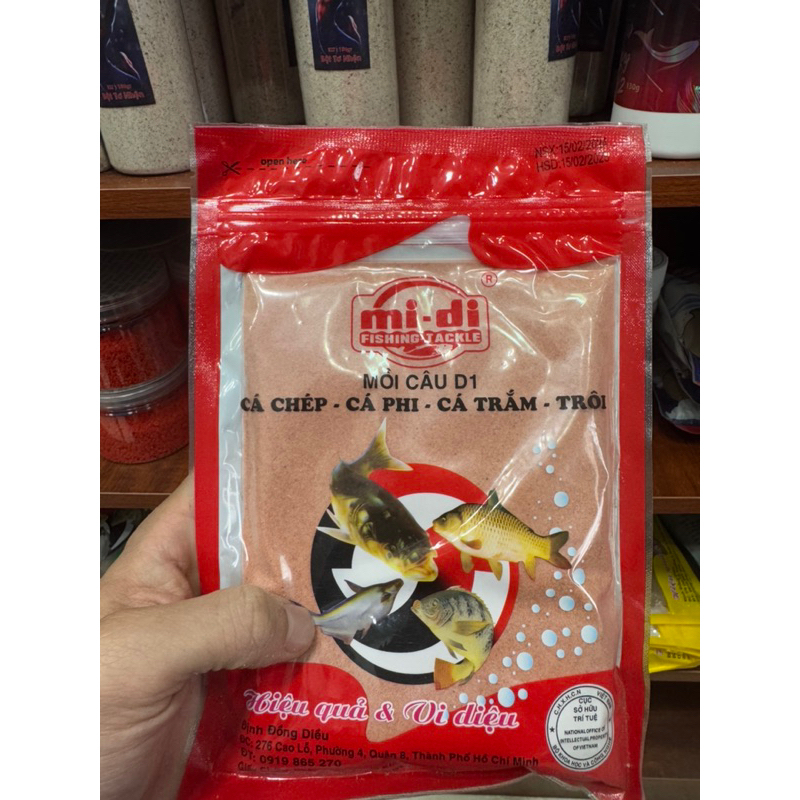 [Chất Lượng] Mồi Câu Cá D1 D2 D3, Mồi Câu Cá Chép, Cá Phi, Cá Trắm