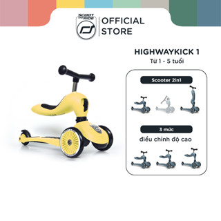 Xe Scooter Scoot and Ride Highwaykick 1 (Lemon) | Tích hợp xe trượt chòi chân cho bé 1-5 tuổi