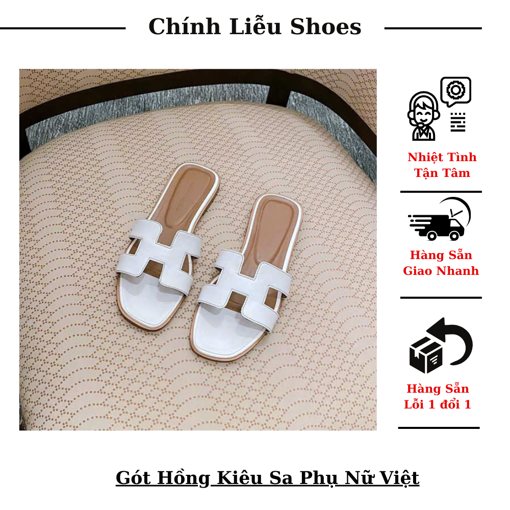 Dép Lê Nữ Chữ H Da Mịn Cao Cấp Thời Trang 4 Màu Sang Trọng