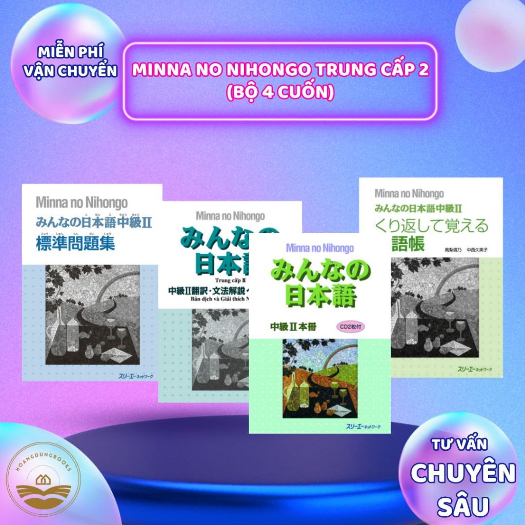 Sách - Minna No Nihongo Trung Cấp 2 (bộ 4 cuốn)