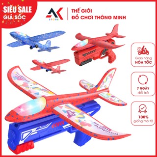 Đồ Chơi Súng Máy Bay Xốp Phát Sáng, Phóng Máy Bay Lượn Trên Không ĐỒ Chơi Vận Động Ngoài Trời Cho Bé