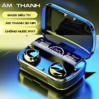 Tai nghe bluetooth M10 Pin Trâu 2500maH âm thanh trung thực, Tai nghe nhét tai đèn Led đẹp mắt, hộp sạc có màn hình LED