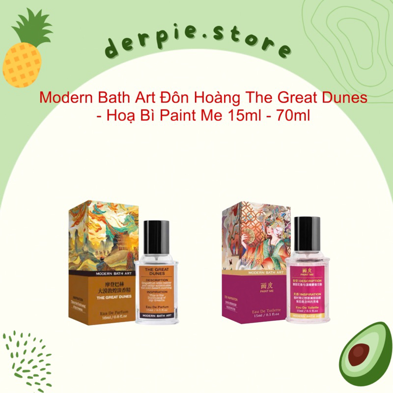 [ 15ML - 70ML ] Nước hoa unisex Modern Bath Art tone long diên hương : Đôn Hoàng The Great Dunes - H