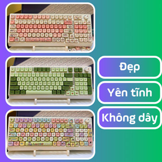 Bàn phím cơ không dây H98 với Red switch gõ êm, tiếng nhỏ, dùng được cho văn phòng