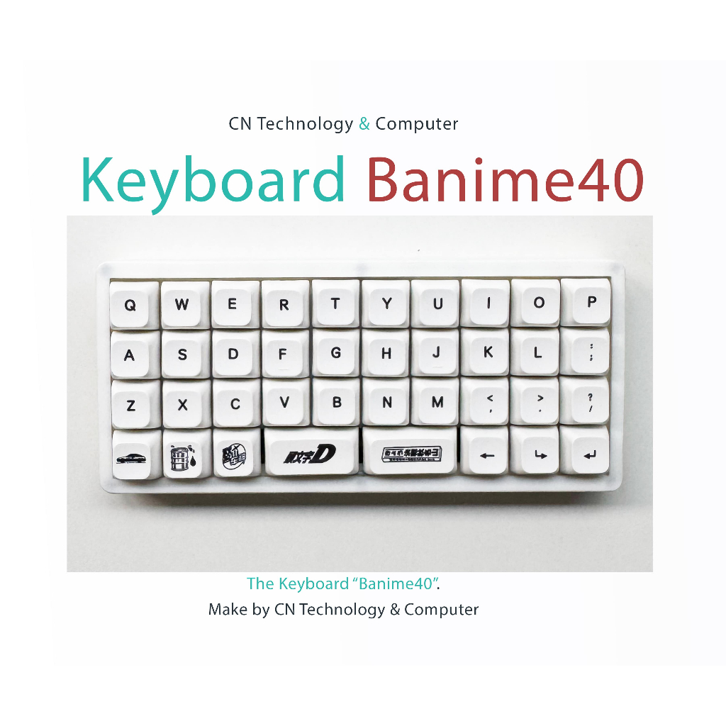 Bàn Phím Banime 40 Keyboard Handmade Dùng Atemega32u4 Điều Khiển Keymap Qua QMK VIA