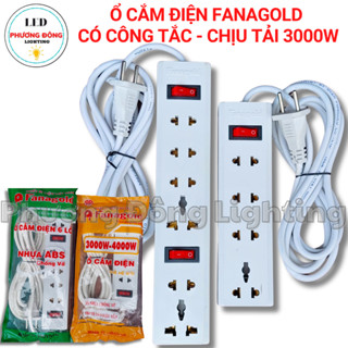 Ổ cắm điện Fanagold có công tắc chịu tải 2500W dây dài 3m, 5m