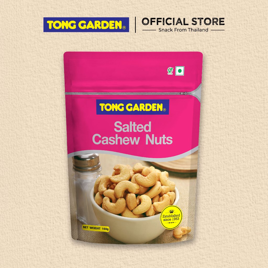 HẠT ĐIỀU RANG MUỐI TONG GARDEN TÚI 160G/ Salted Cashew Nuts 160g