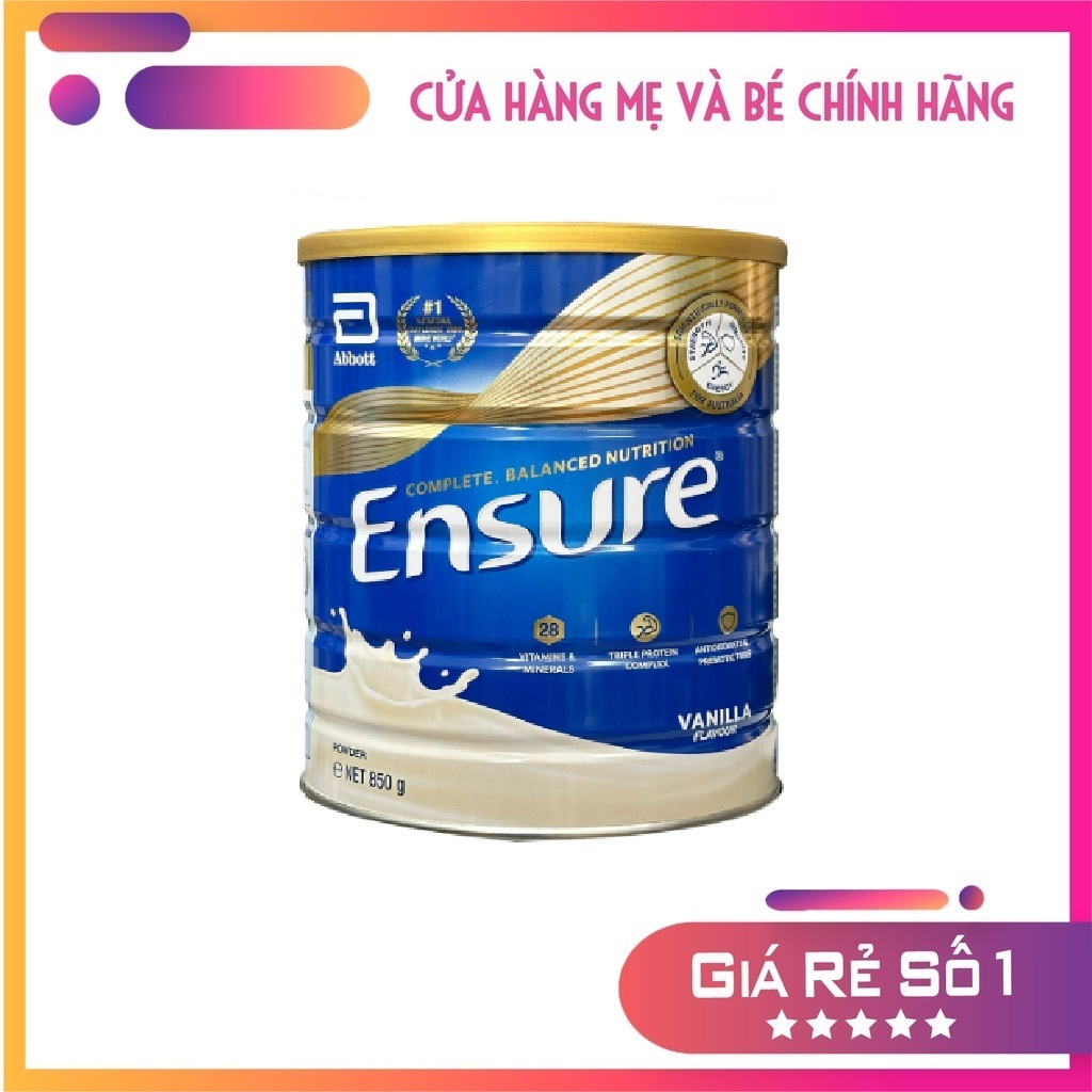 Sữa bột Ensure ÚC (850g) (mẫu mới)
