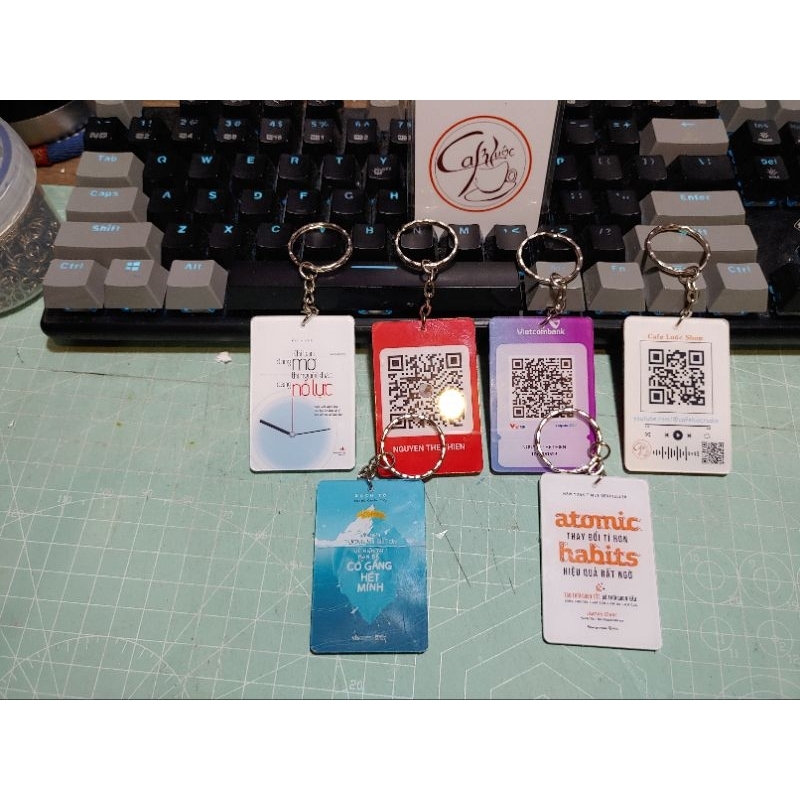 Móc khoá mã QR Code ngân hàng in theo yêu cầu